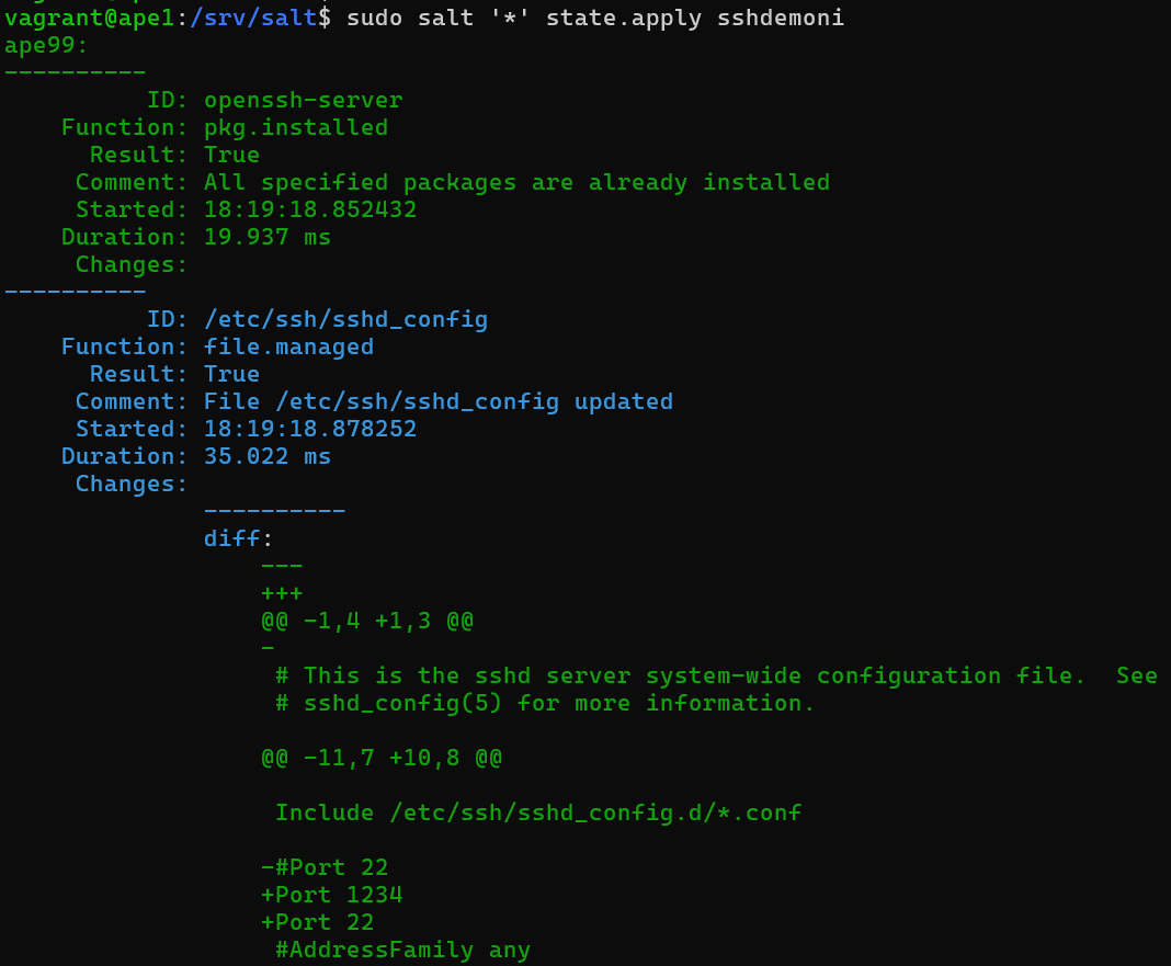 Vastaus moduulin ajamisesta