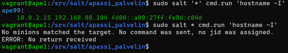 Wildcardin havainnollistaminen