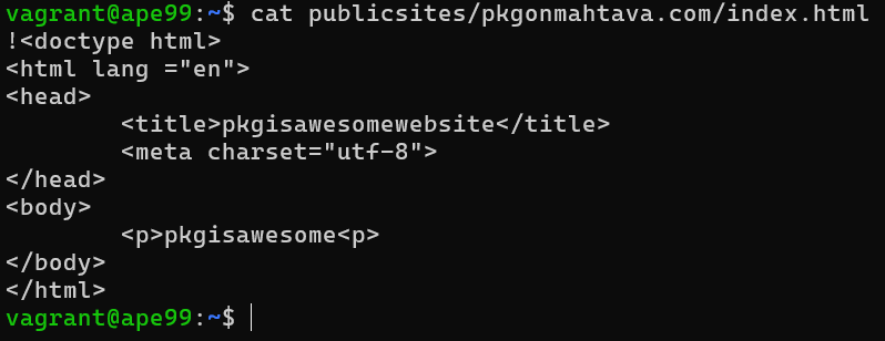 Index-tiedoston sisältö
