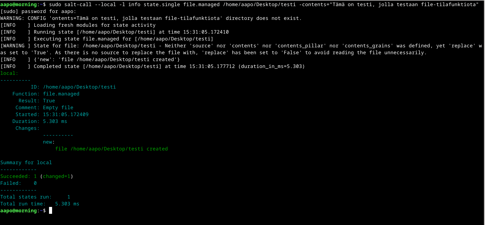 File-tilafunktion käyttäminen