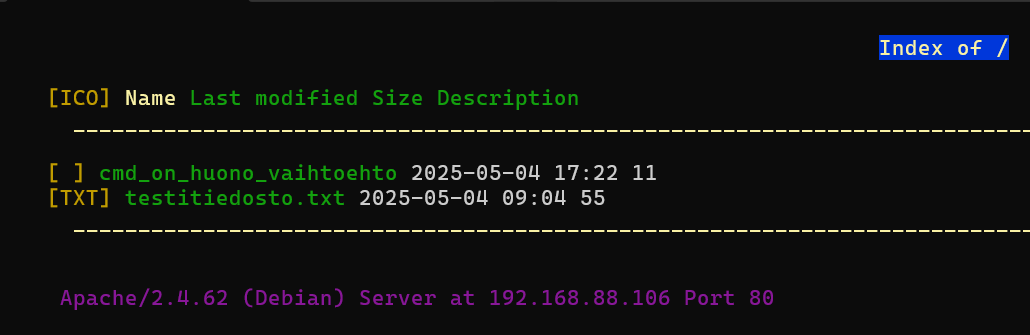 pyyntö web-palvelimelle
