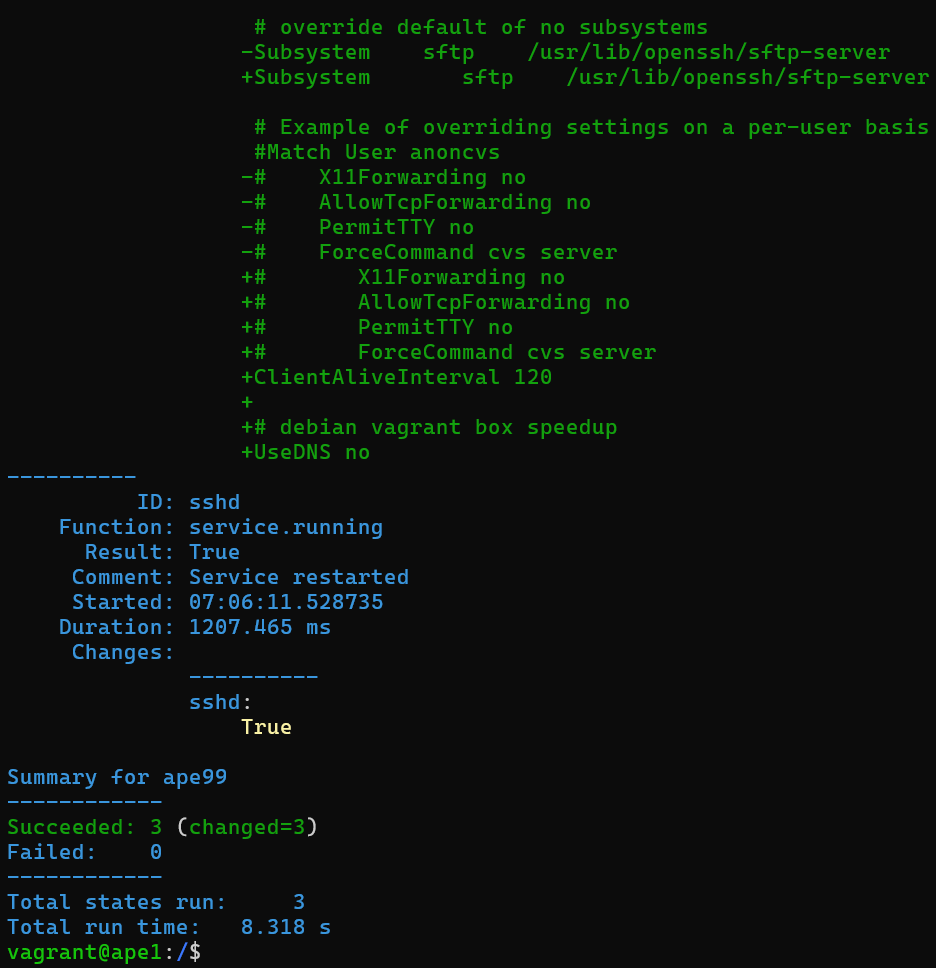 Vastaus moduulin ajamisesta
