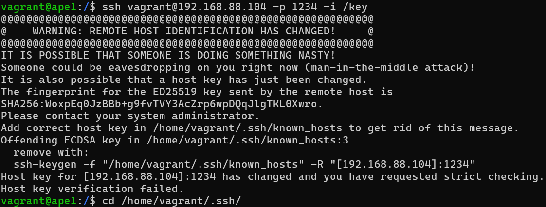 Ssh-yhteys epäonnistui