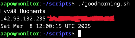 Labran script ajettuna